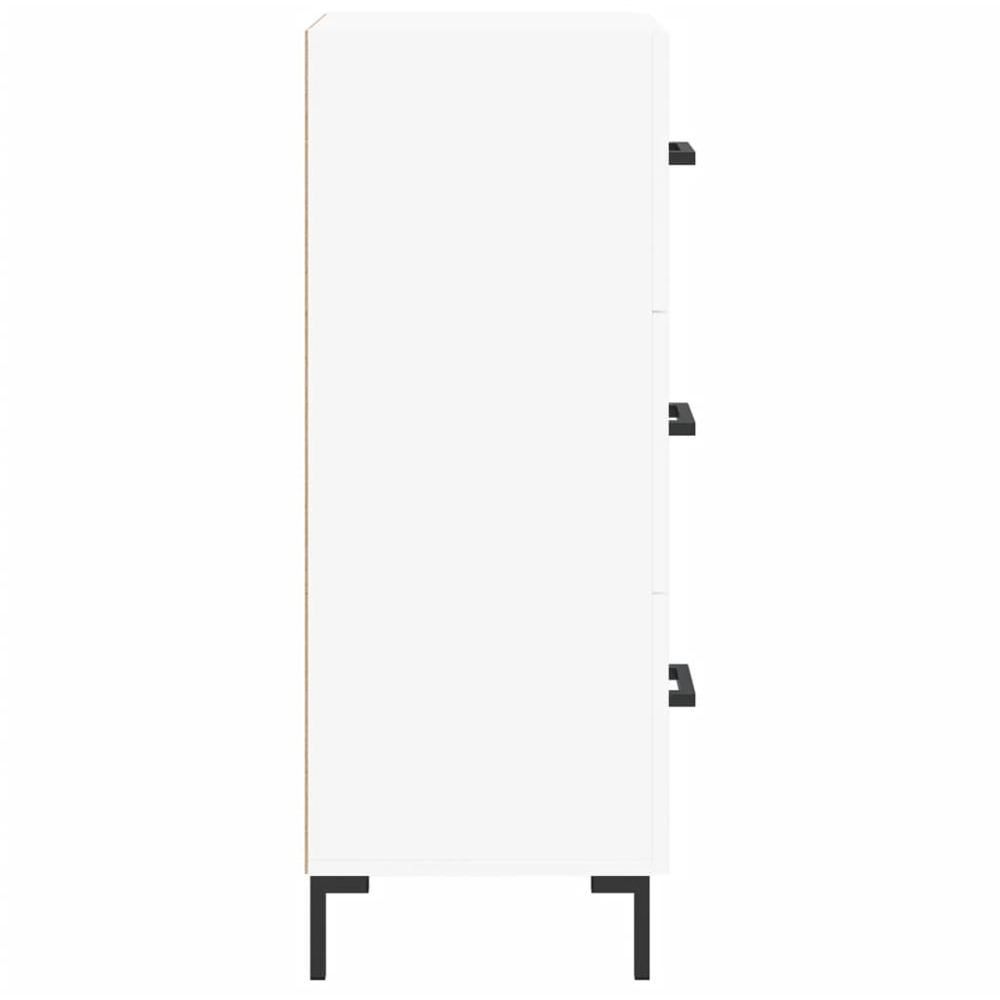 vidaXL 3 Drawer White Narrow Sideboard Image 5