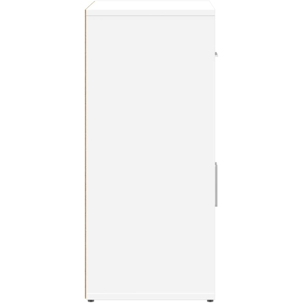 vidaXL 2 Door Single Drawer White Sideboard Set of 2 Image 5