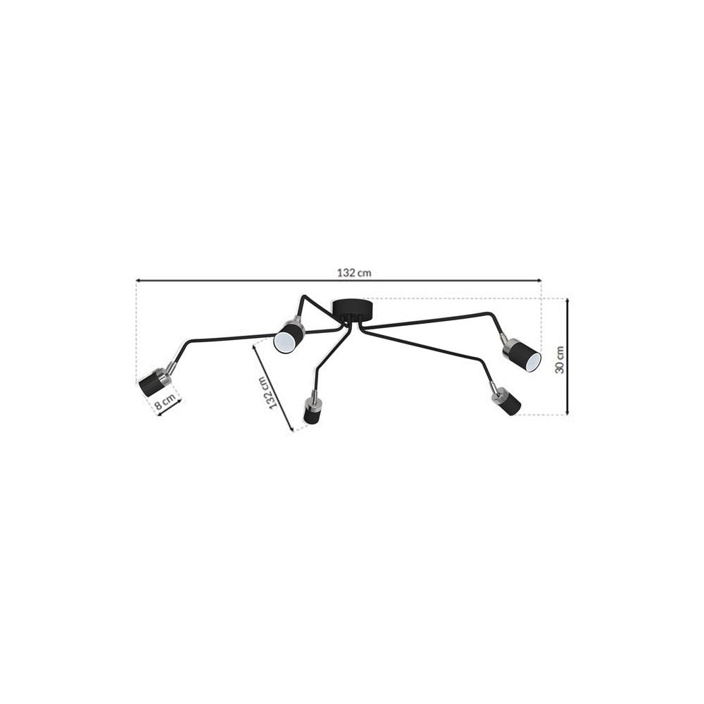 Milagro Joker Black Ceiling Lamp 230V Image 6