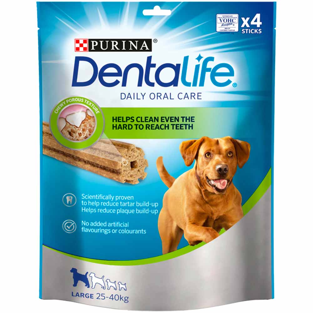 Dentalife Large Dog Dental Chew Treat 4 Sticks Image 2