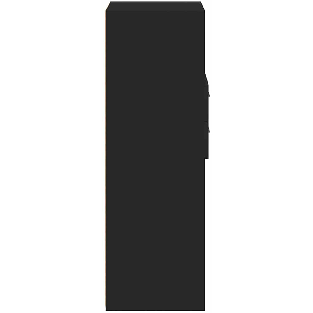 vidaXL 2 Drawer 3 Open Shelf Black Highboard Image 5