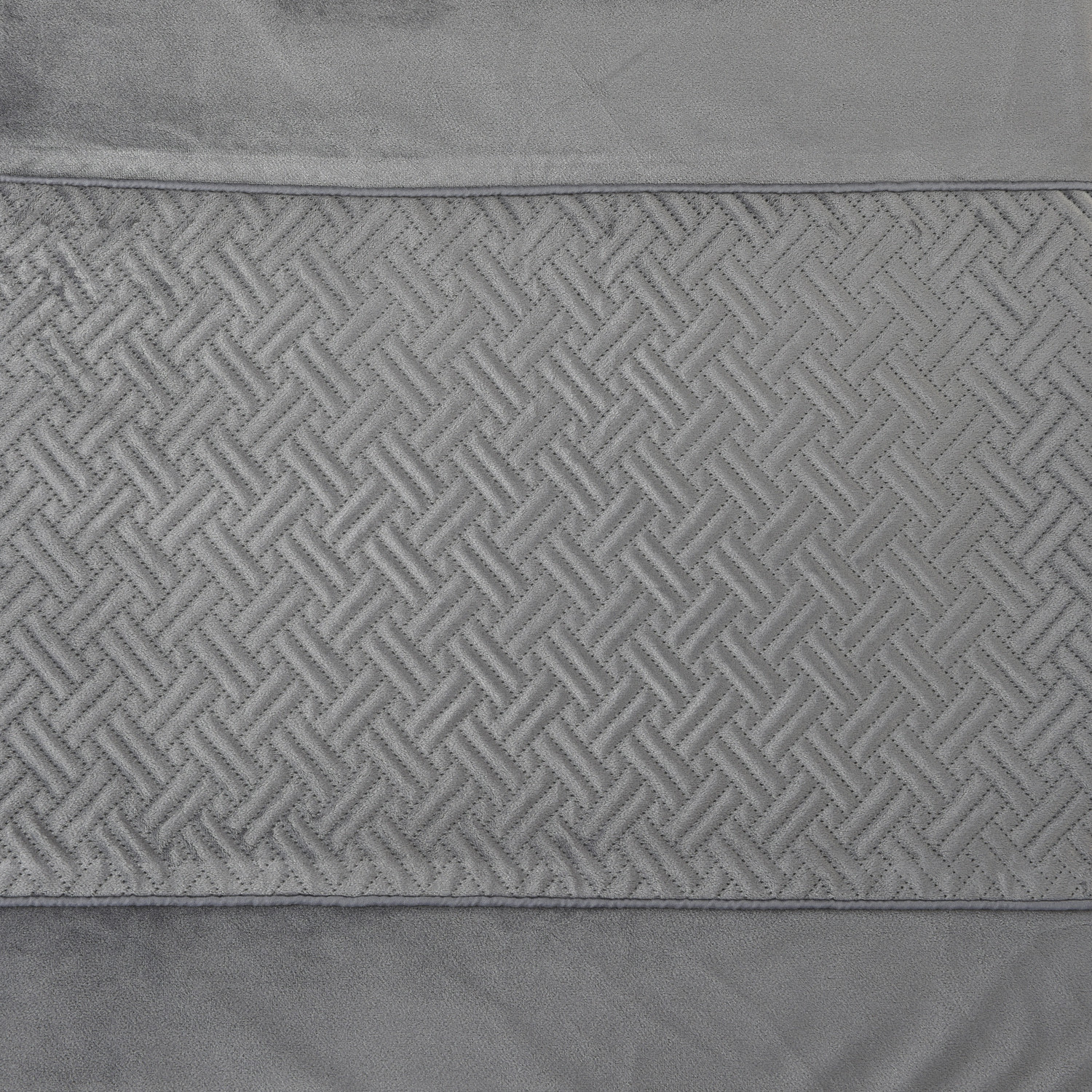 My Home King Size Charcoal Crosshatch Embossed Panel Duvet Set Image 4