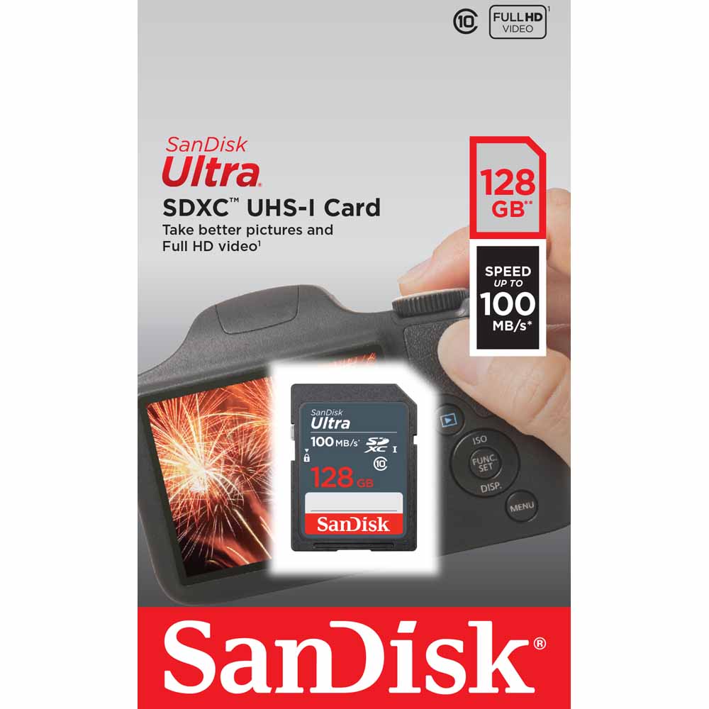SanDisk Ultra 128GB SDXC 100MB/sClass 10 Image 1