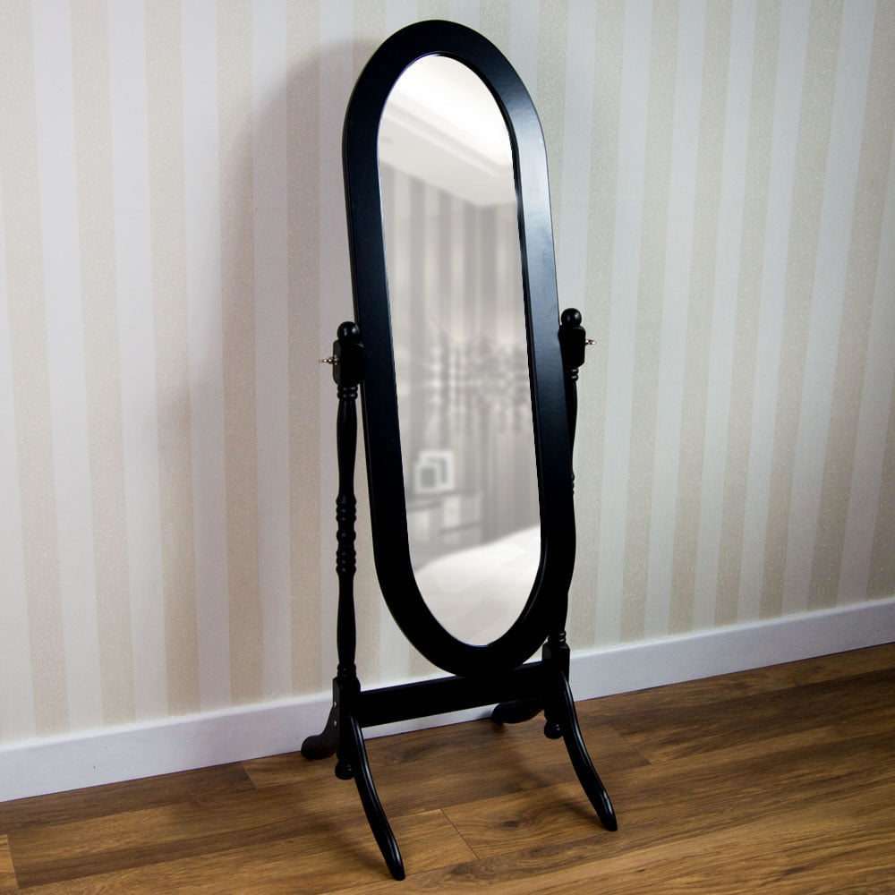 Vida Designs Nishano Black Cheval Mirror Image 2