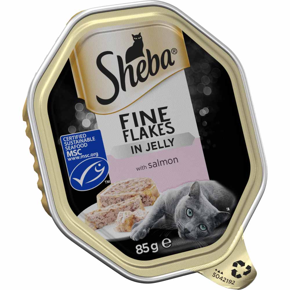 Sheba Fine Flakes Salmon in Jelly Tray 85g Image 2