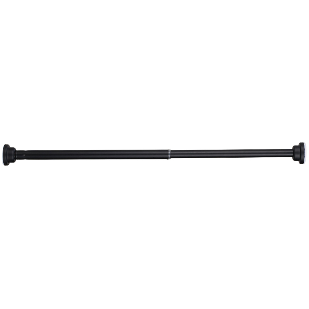 Living and Home 45-170cm Black Stainless Steel Telescopic Curtain Rod Image 3