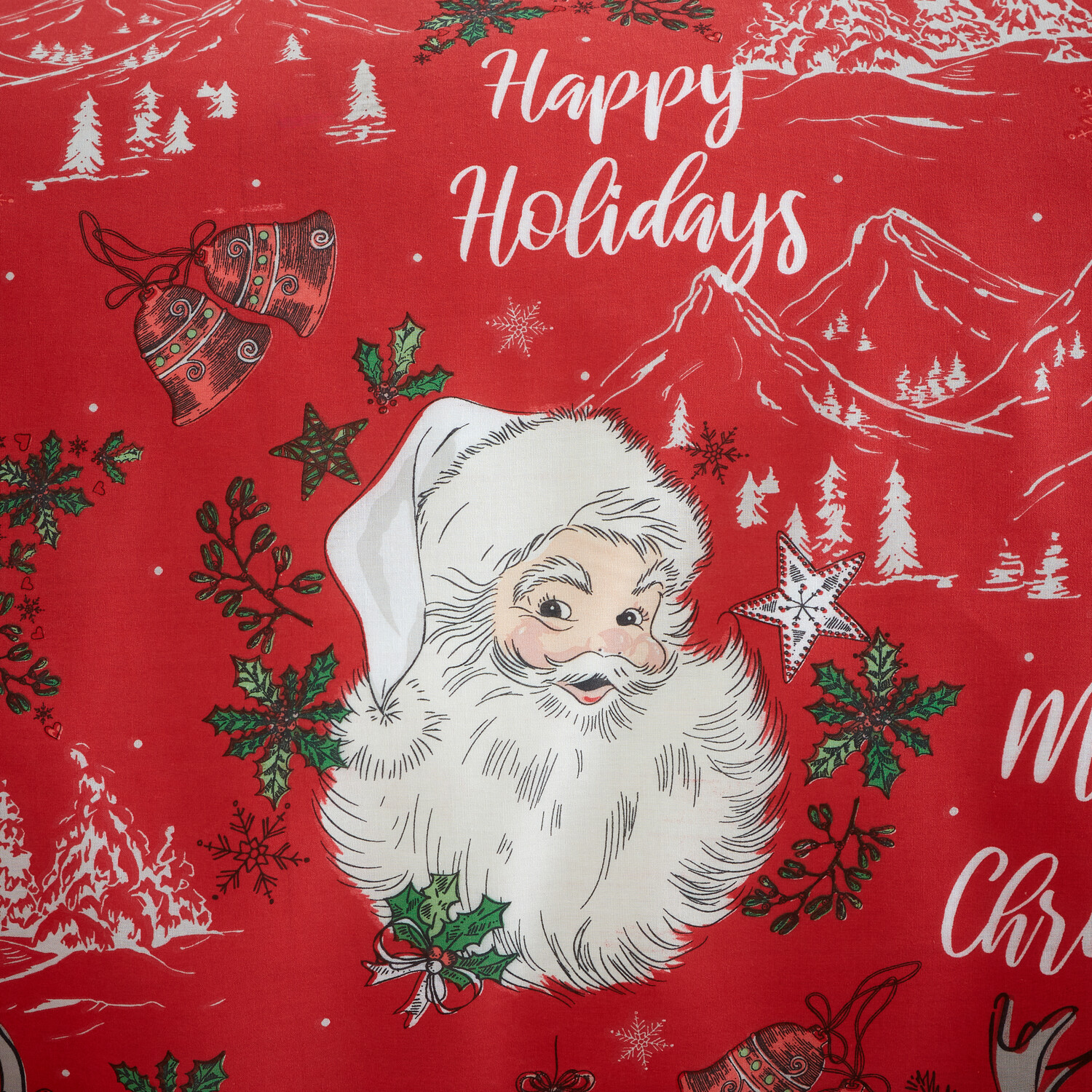 Santas North Pole Duvet Set - Red / Single Image 3