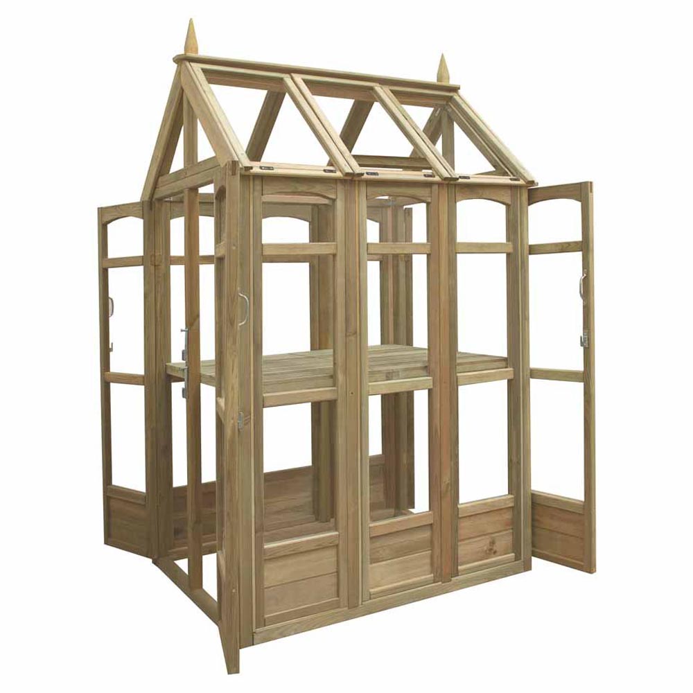 Forest Garden Victorian Timber 3 x 4ft Walkaround Greenhouse Image 1