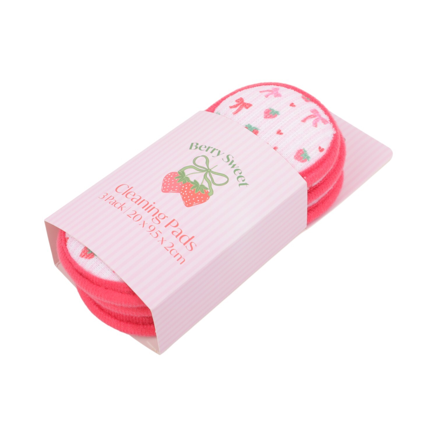 Pack of 3 Berry Sweet Cleaning Pads Pink Image 2