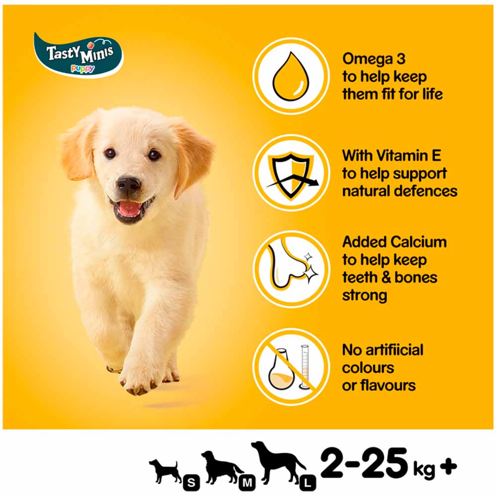 Pedigree Tasty Minis Puppy Treats Chewy Cubes with Chicken 125g Image 5