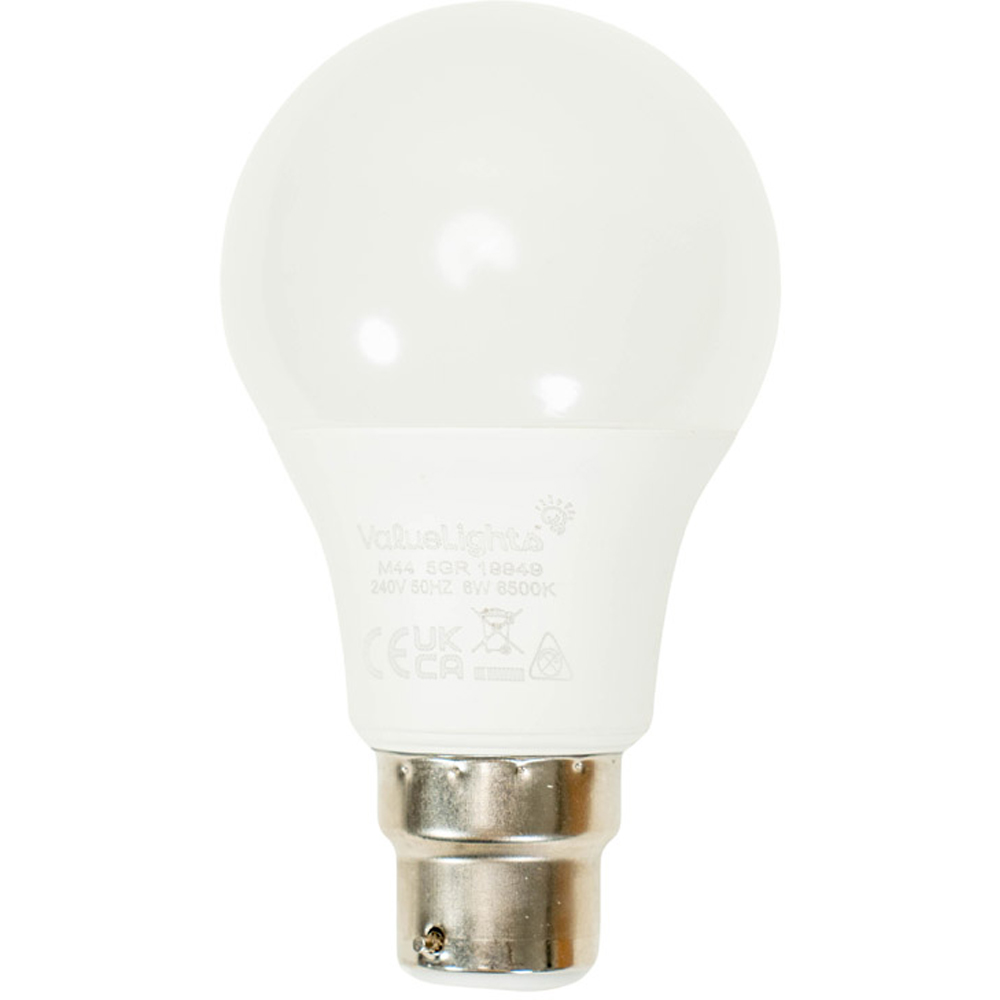 ValueLights 10 Pack B22 LED 6W Cool White 6500K Light Bulbs Image 1