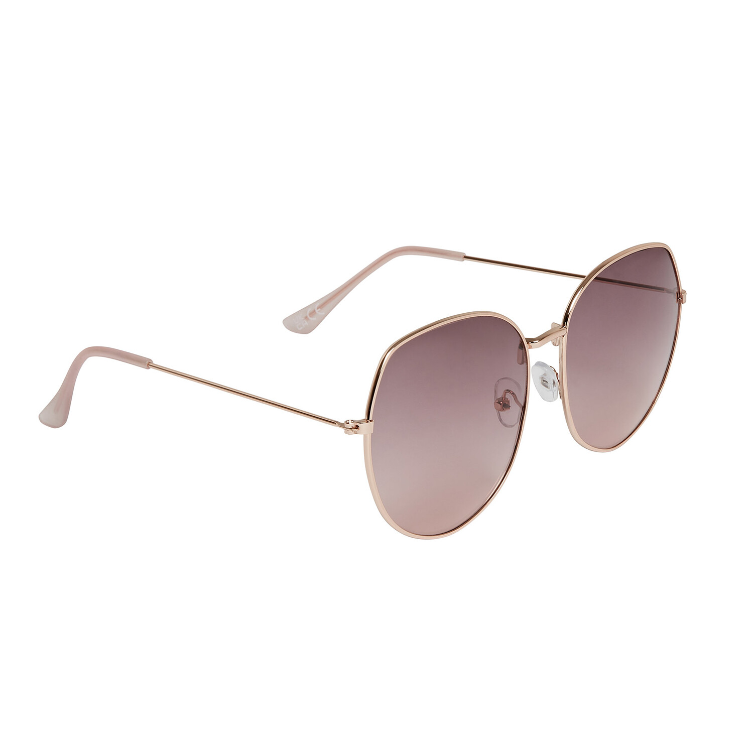 Oversized Metal Fashion Sunglasses Purple Image 2