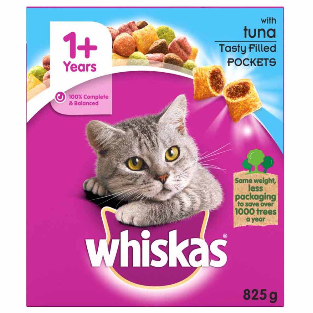 Whiskas Complete Tuna and Vegetables Dry Cat Food 825g Image 2