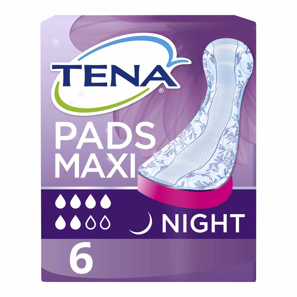 Tena Lady Maxi Night Pads 6 pack Image