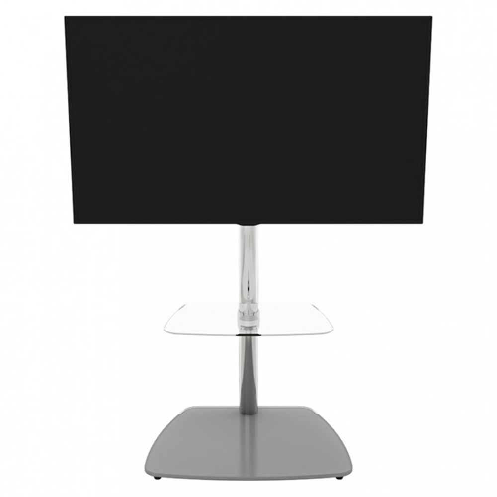 AVF Iseo Clear and Grey Glass Pedestal TV Unit Image 7