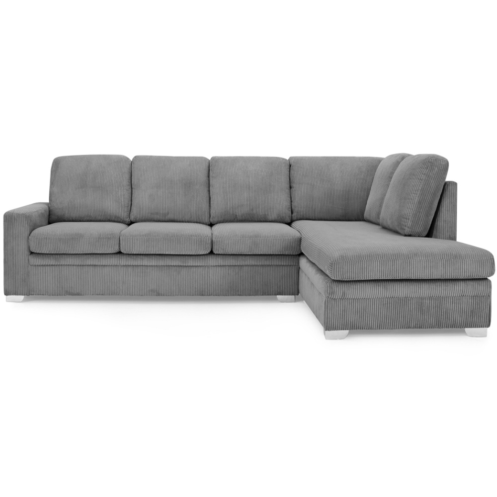 Home Detail Alcott 6 Seater Grey Jumbo Cord Fabric Right Hand Corner Sofa Image 3