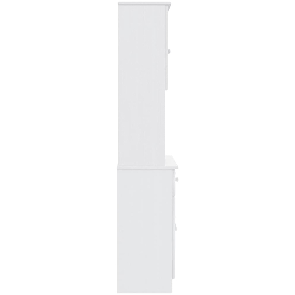 vidaXL Alta 4 Door 2 Drawer White Solid Wood Pine Highboard Image 5