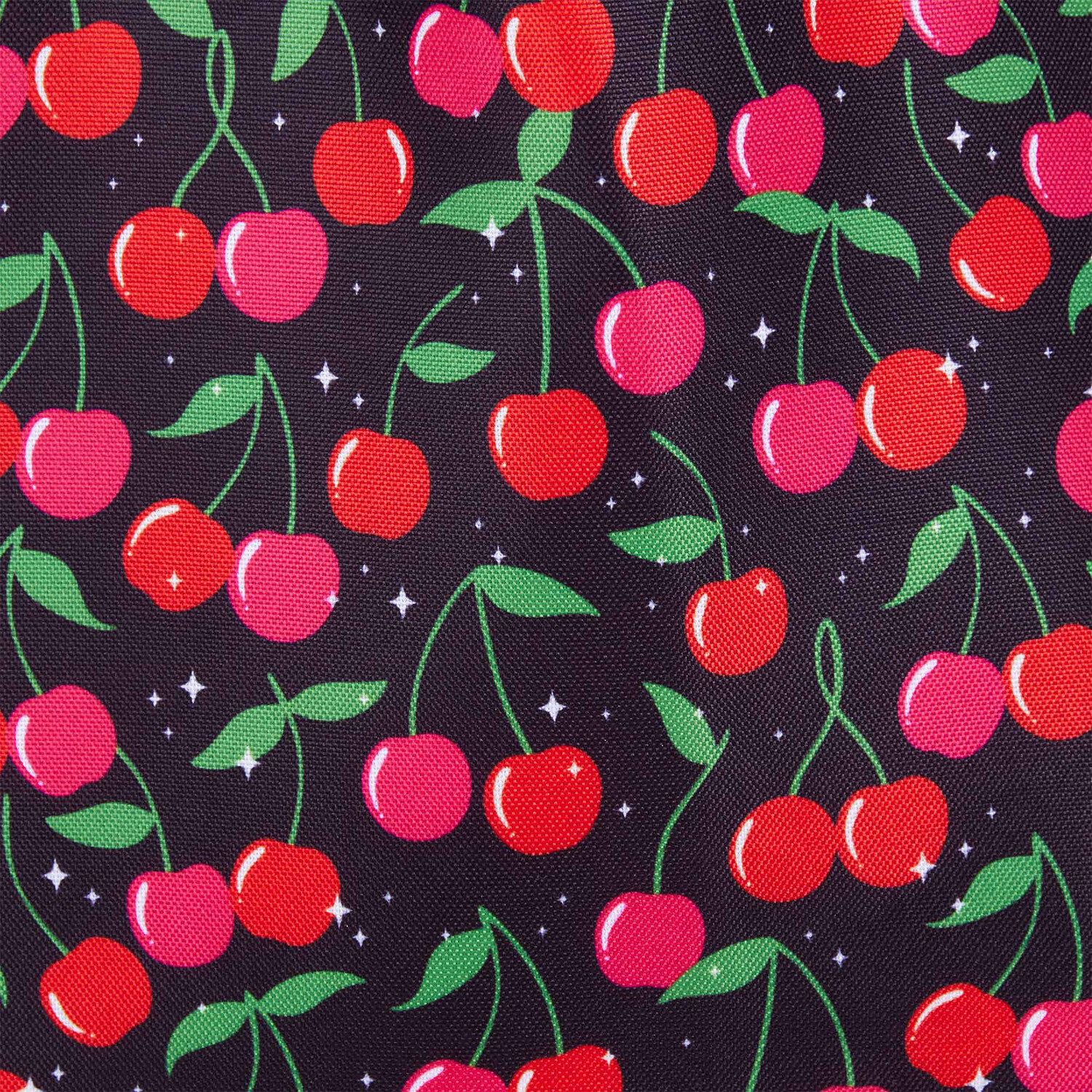 Cherry Recycled Cotton Tote Bag - Black Image 2