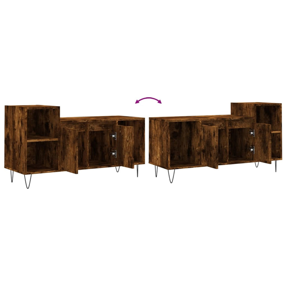 vidaXL 2 Door 3 Open Shelf Brown TV Cabinet Image 8