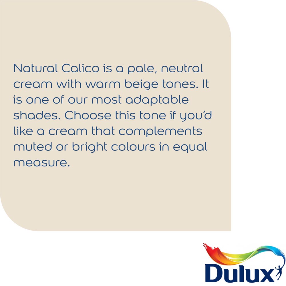 Dulux Walls & Ceilings Natural Calico Matt Emulsion Paint 2.5L Image 6
