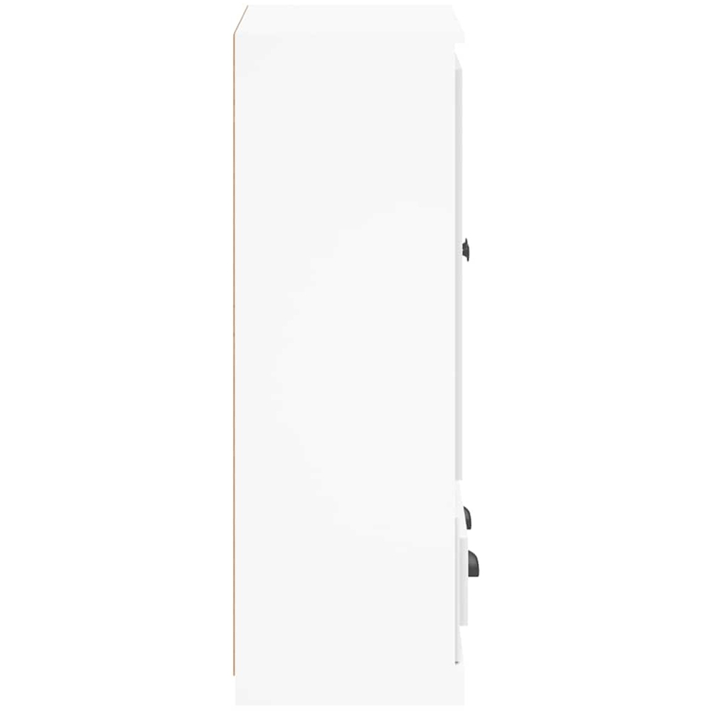 vidaXL 2 Door Single Drawer White Highboard Image 7
