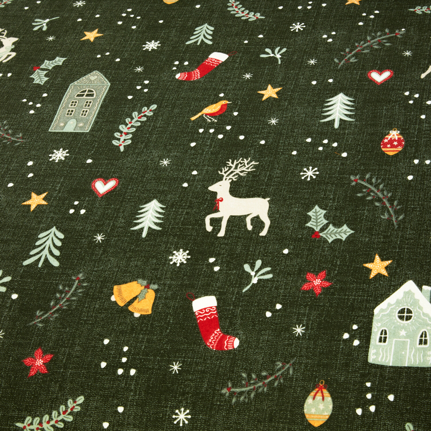 Winter Wishes Duvet Set Green Double Image 5
