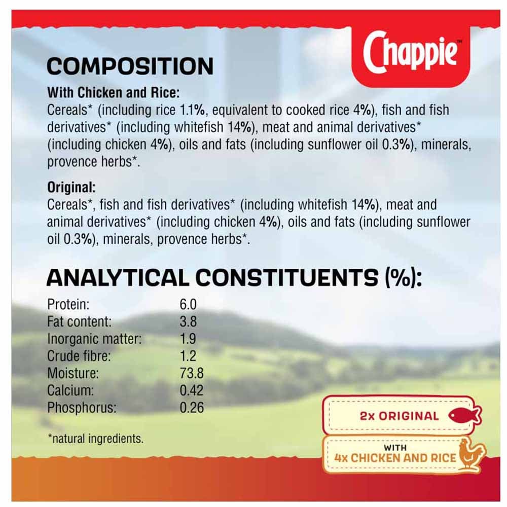 Chappie Mixed Selection Tinned Dog Food 412g Case of 4 x 6 Pack Image 8