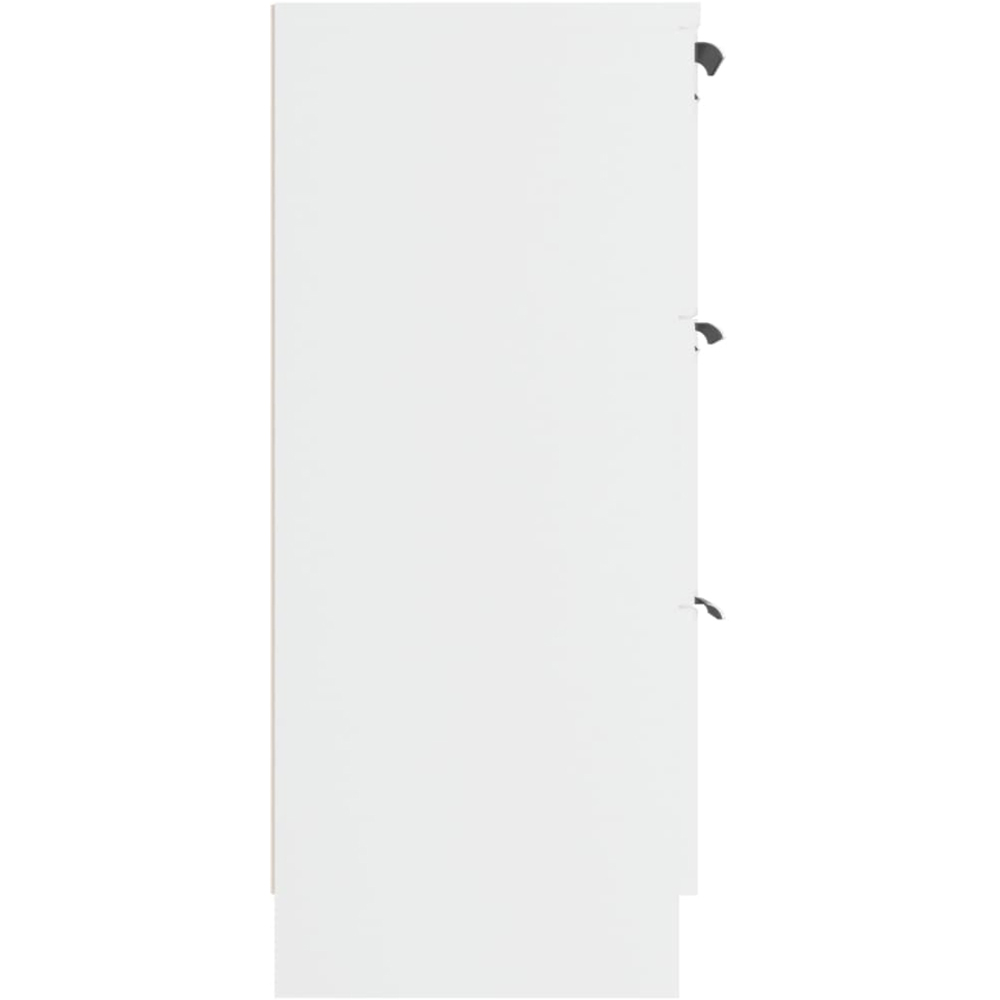 vidaXL 3 Drawer White Sideboard Image 5