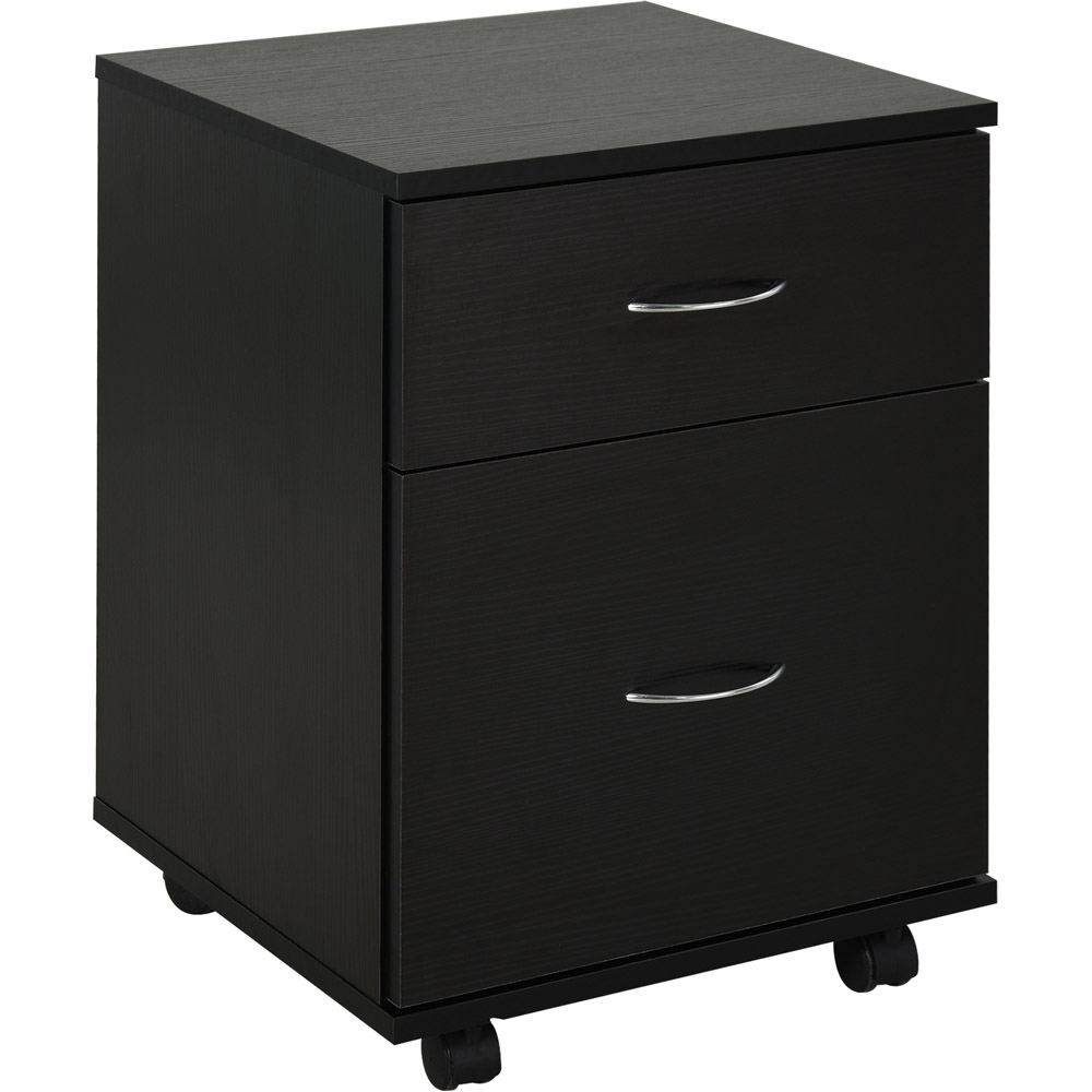 HOMCOM Black 2-Drawer Mobile Cabinet Image 2