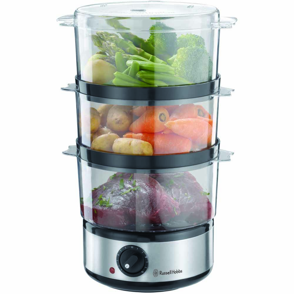 Russell Hobbs 3 Tier Electric Steamer 7l Wilko Russell Hobbs 3 Tier Electric Steamer 7l Wilko