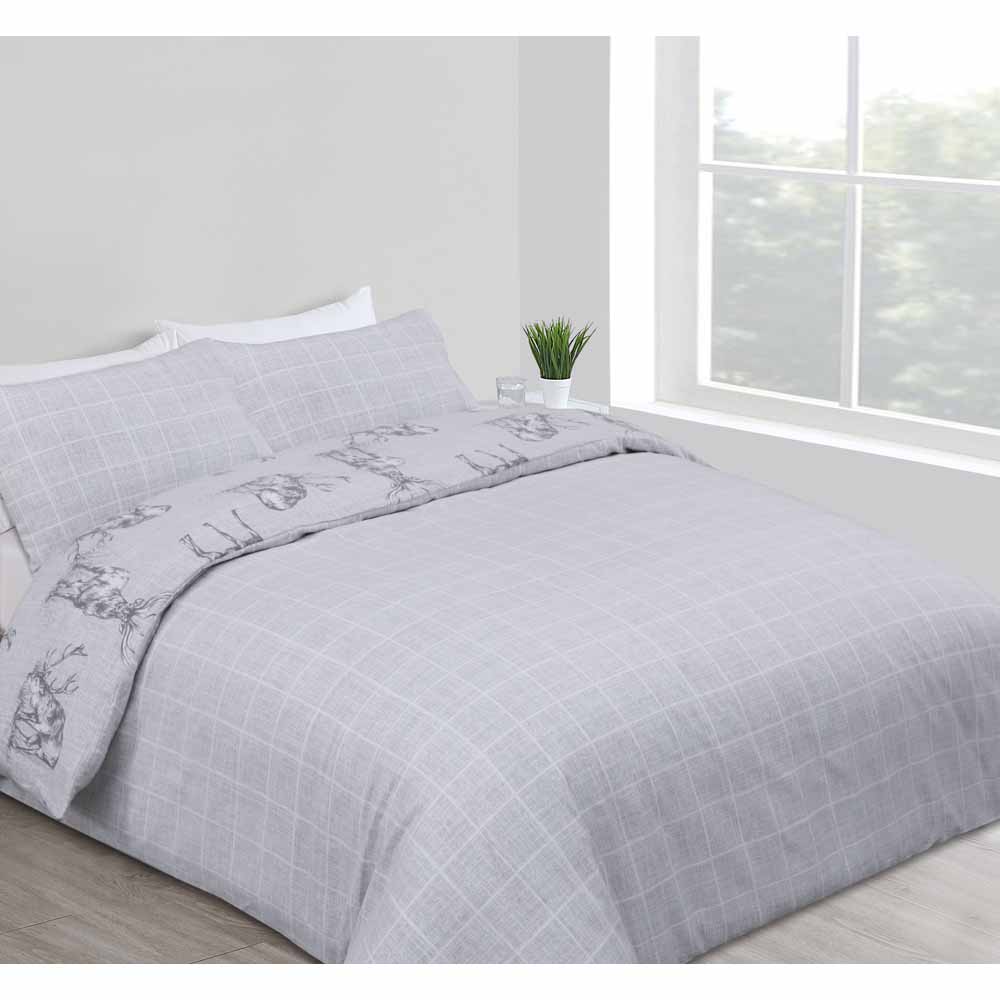 Wilko Stag Brushed Cotton Double Duvet Set Image 2