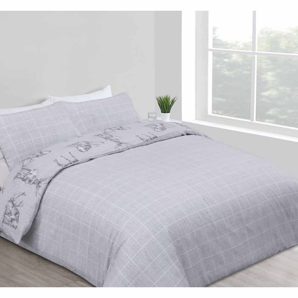 Wilko Stag Brushed Cotton Double Duvet Set Wilko