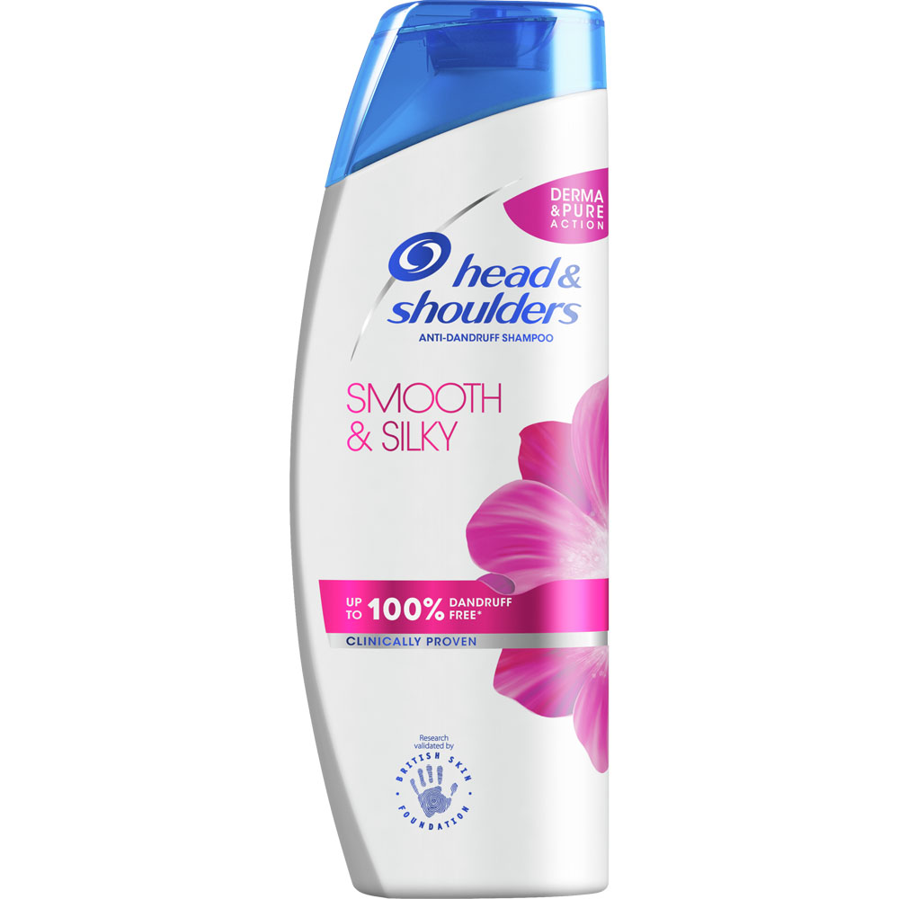 Head and Shoulders Smooth and Silky Anti-Dandruff Shampoo 400ml Image 1