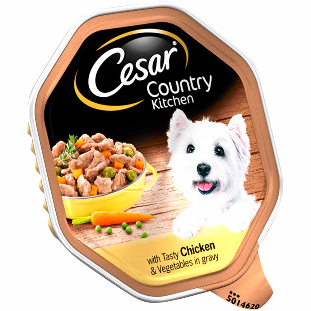 Cesar Dog Food Tasty Chicken and Vegetables in Gravy Tray 150g Image 2