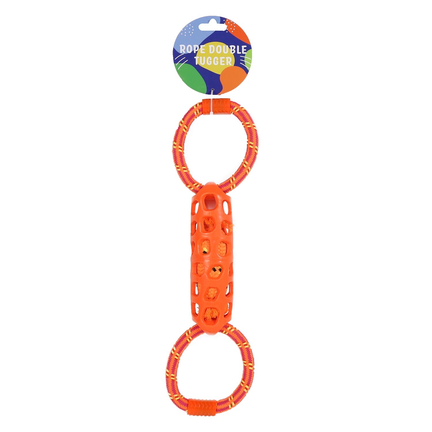 Rope and TPR Double Tugger Dog Toy Image 2