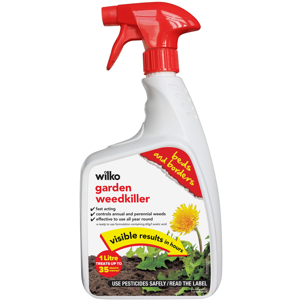 Wilko Fast Acting Ready to Use Garden Weedkiller 1L 35msq Image 1