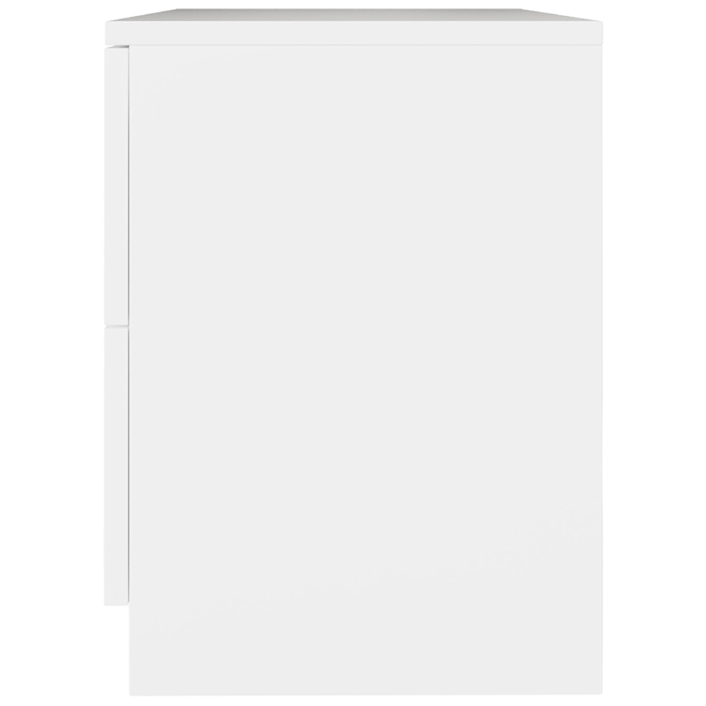 GFW Bailey 2 Drawer White Bedside Table Image 6