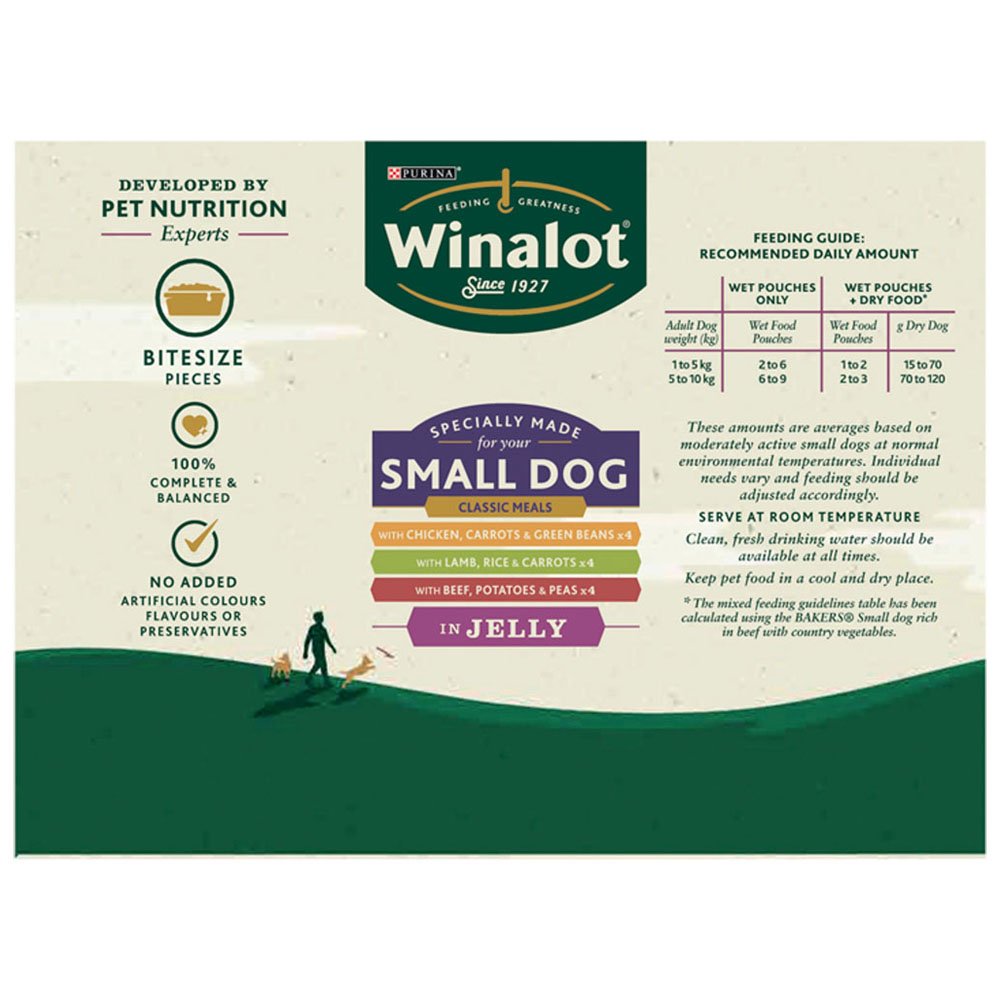 Winalot Mixed in Jelly Small Dog Food Pouches 12 x 100g Image 5