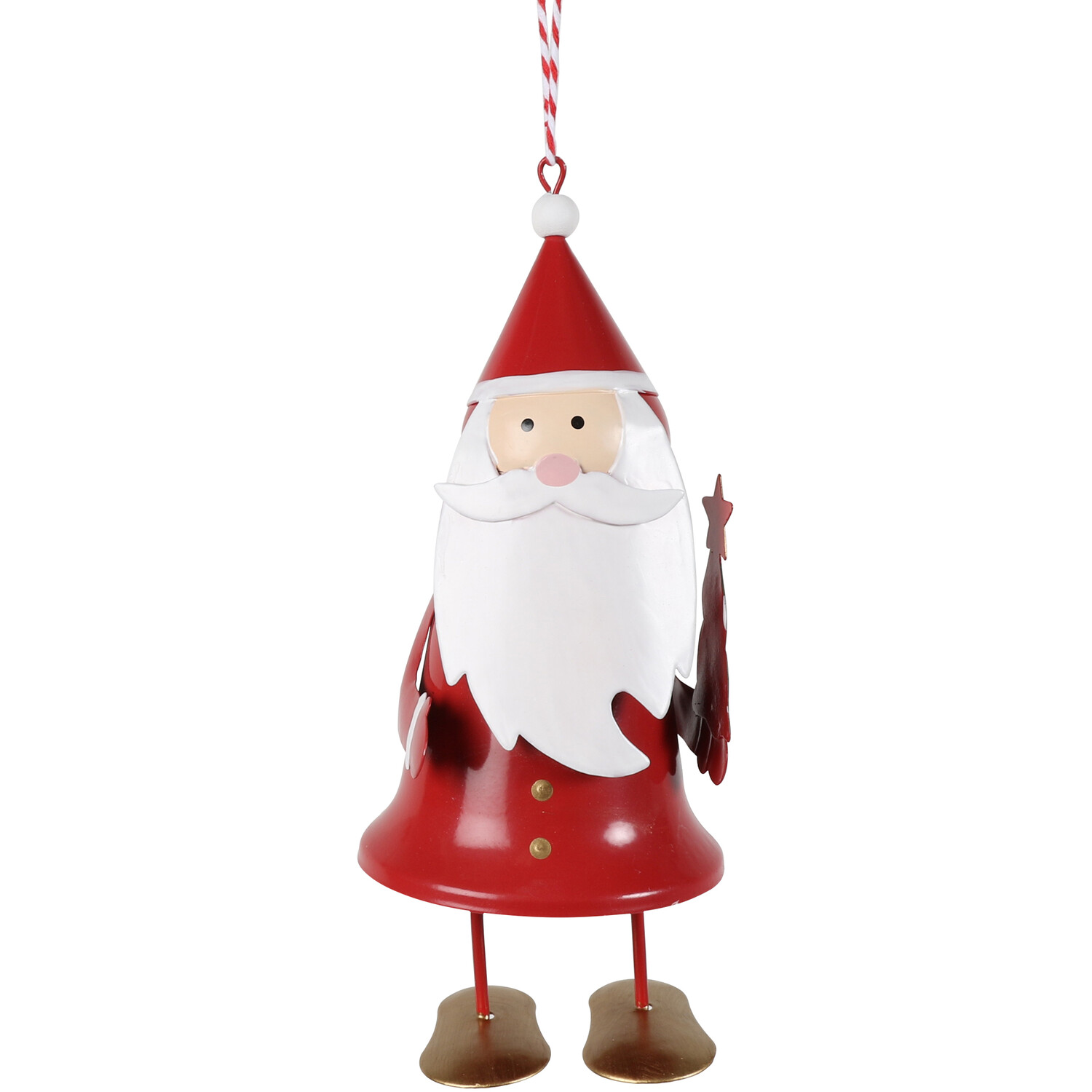 Hanging Wobbly Santa Decoration - Red Image 1