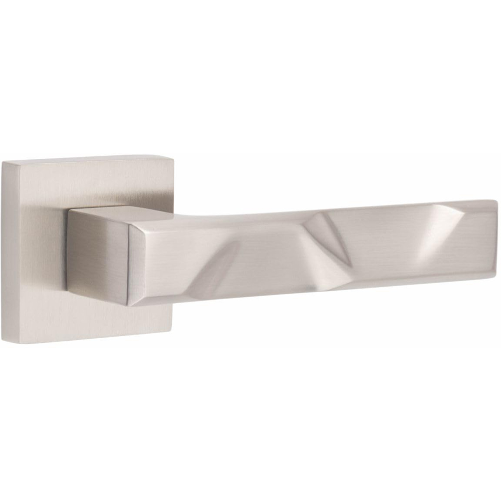 Golden Grace Satin Nickel Modern Nova Premium Door Handle Set Image 3
