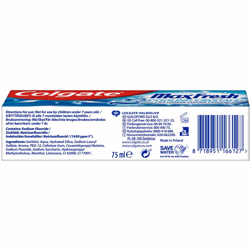 Colgate Max Fresh with Cooling Crystals Toothpaste  75ml Image 3