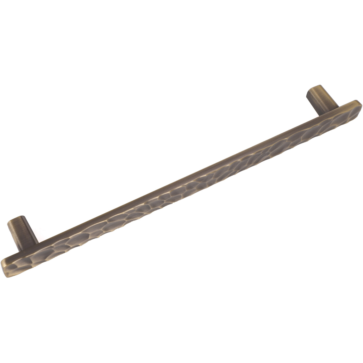 Pack of 2 Dalston Hammered Cabinet Handles Antique Brass 192 mm Image 2