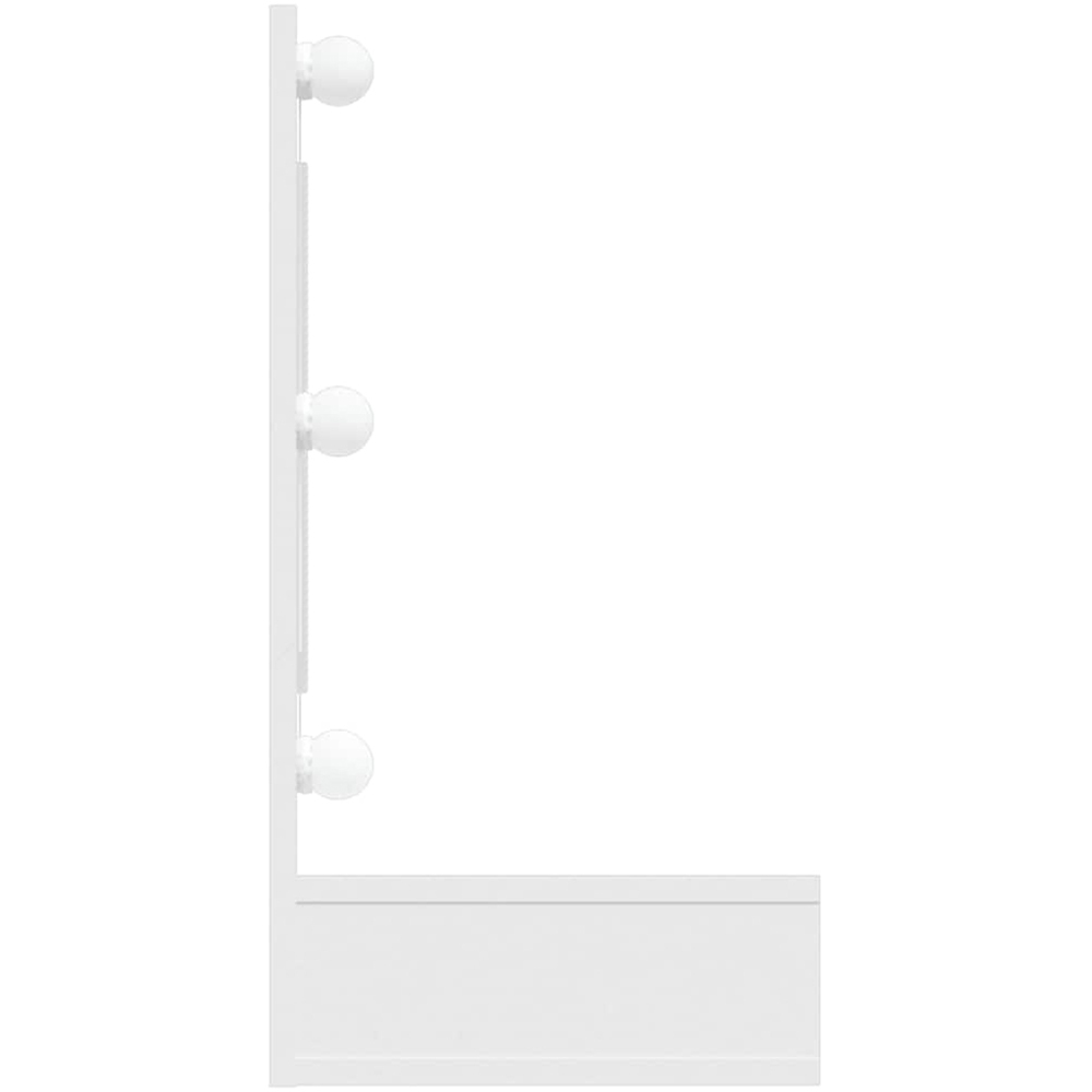 vidaXL 4 Open Shelf White LED Mirror Wall Mounted Bathroom Cabinet Image 5