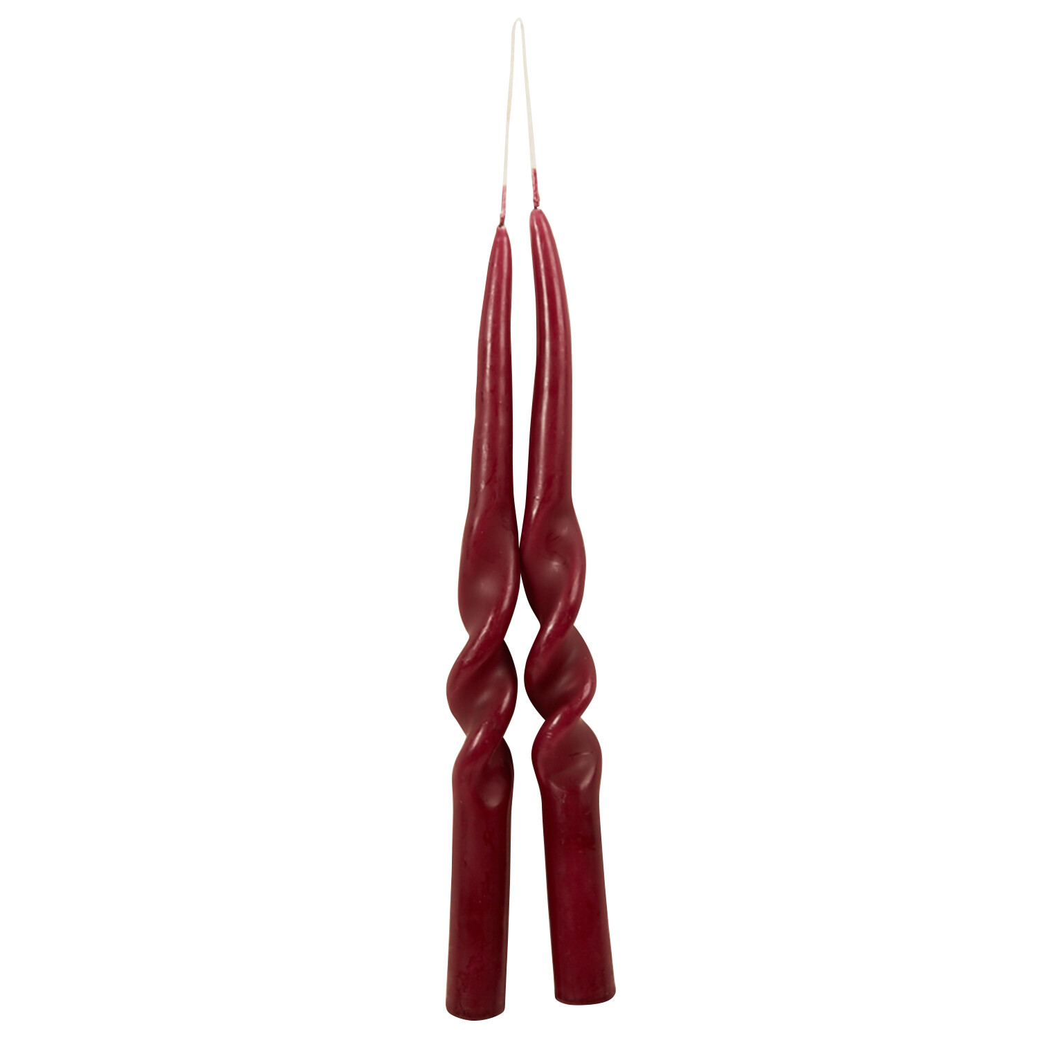 Set of 2 Jewel Twist Taper Candles - Green, Orange, or Red Image 6