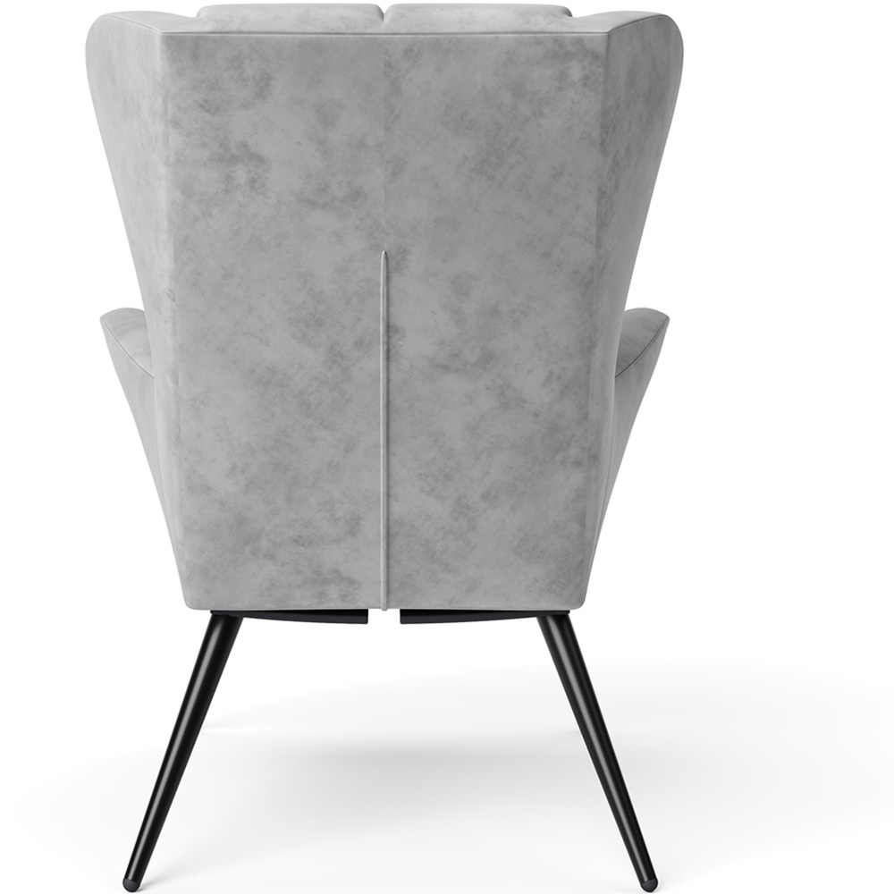 Dorel Dalton Grey Velvet Accent Chair Image 4