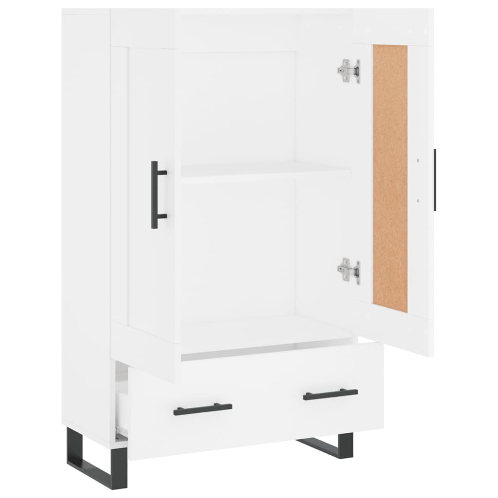 vidaXL 2 Door Single Drawer White Highboard Image 6