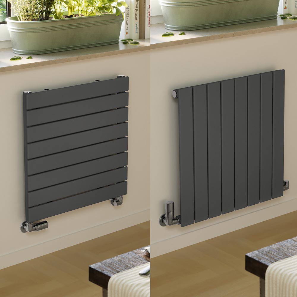 Terma Forte 1384 BTU Metallic Grey Single Panel Radiator 600 x 588mm Image 8