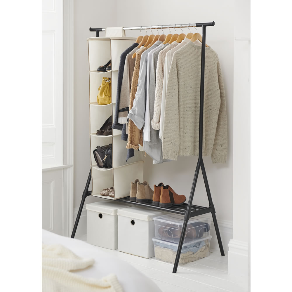 Wilko Freestanding Garment Rail 162 x 57cm Image 4