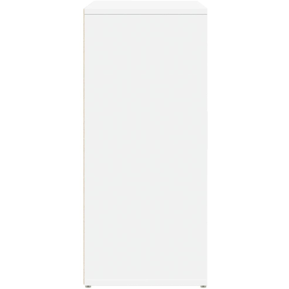 vidaXL Single Door 3 Drawer White Sideboard Set of 2 Image 6