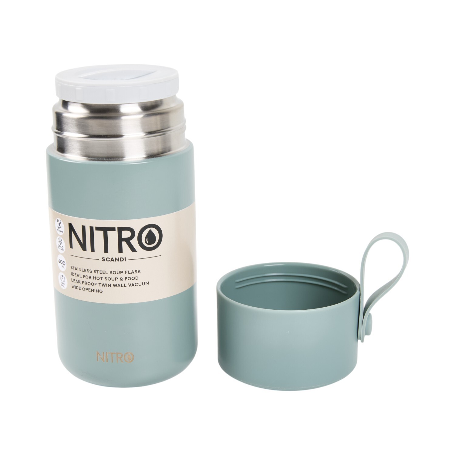 Nitro Scandi Stainless Steel Soup and Food Flask 600ml Image 13